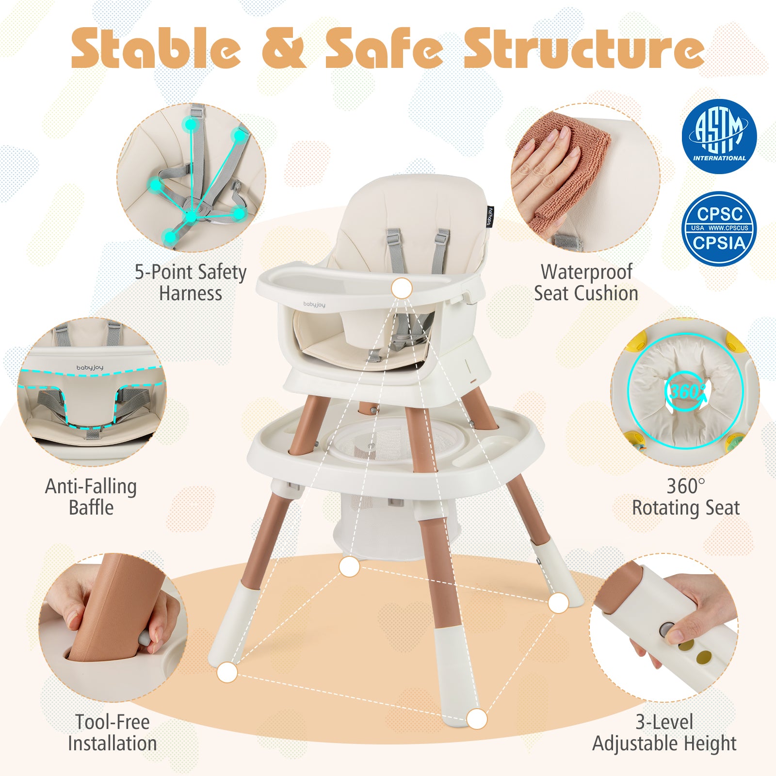 16-in-1 Baby High Chair with Activity Center and Booster Seat for Babies and Toddlers, White High Chairs at Gallery Canada