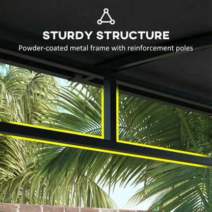 7' x 5' Black Garden Grill Canopy, BBQ Gazebo Tent With Steel Frame, Black BBQ Grill Gazebos at Gallery Canada