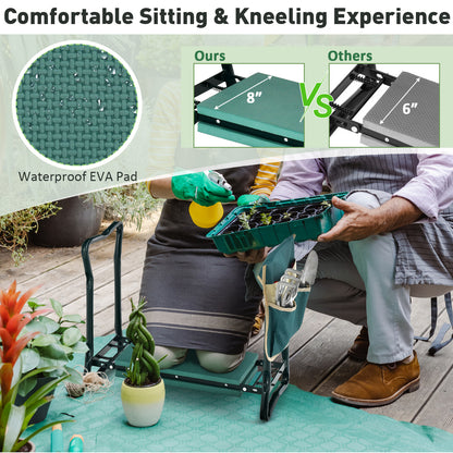 Folding Sturdy Garden Kneeler Pad and Cushion Seat, Green Garden Tools at Gallery Canada