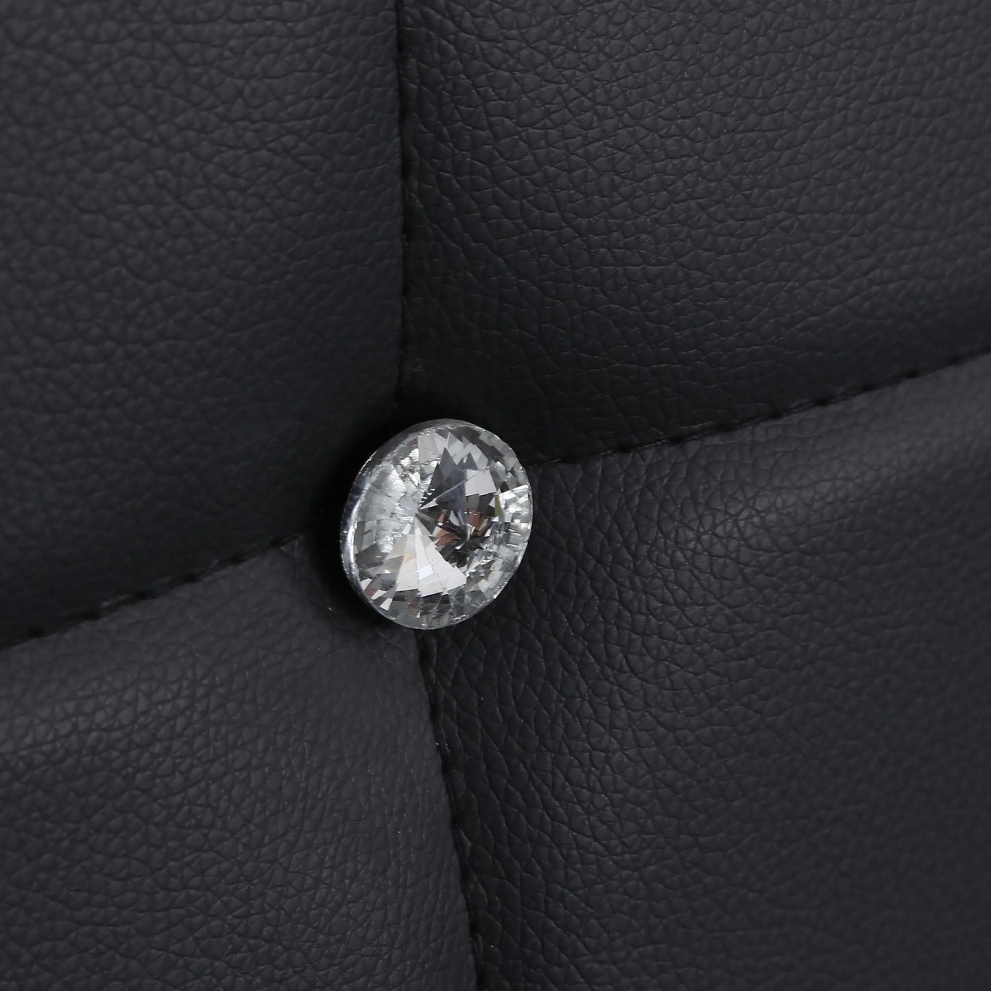 Set of 6 Button Tufted Side Chairs, Upholstered Seat, Steel Legs, Black Dining Chairs at Gallery Canada