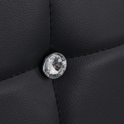 Set of 6 Button Tufted Side Chairs, Upholstered Seat, Steel Legs, Black Dining Chairs at Gallery Canada