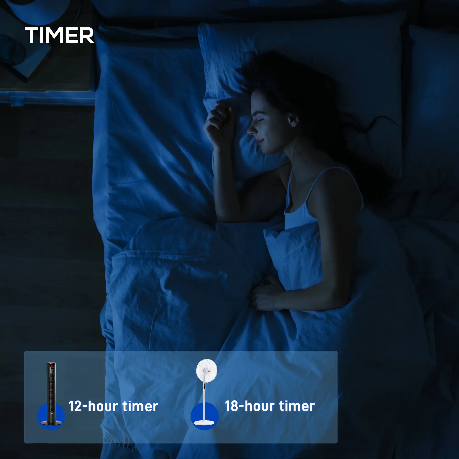 16" Tower and Pedestal Fan Set, Remote, Adjustable, White Tower Fans at Gallery Canada