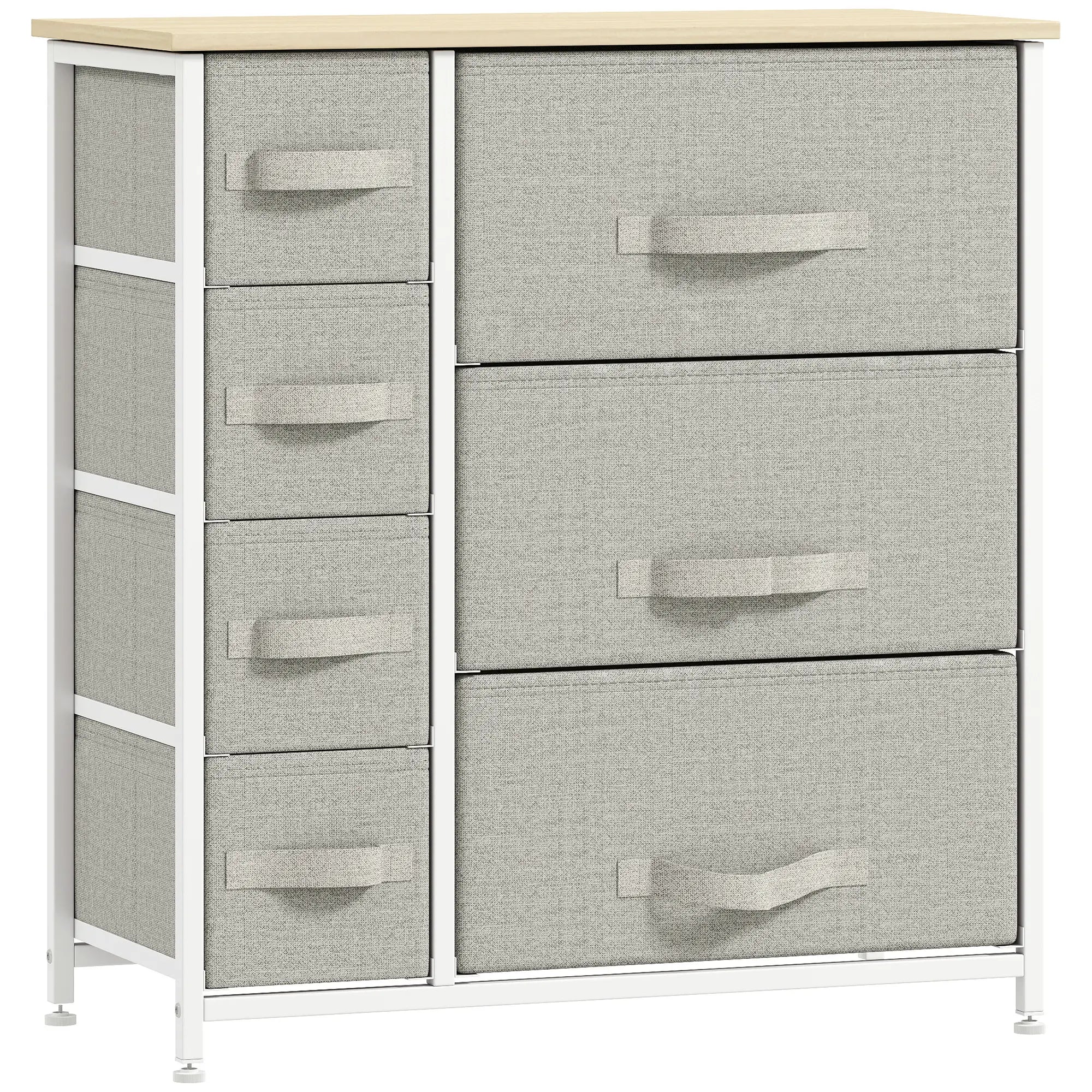 7-Drawer Dresser, Metal Frame, Fabric, Light Grey Storage Cabinets White, Light Grey at Gallery Canada