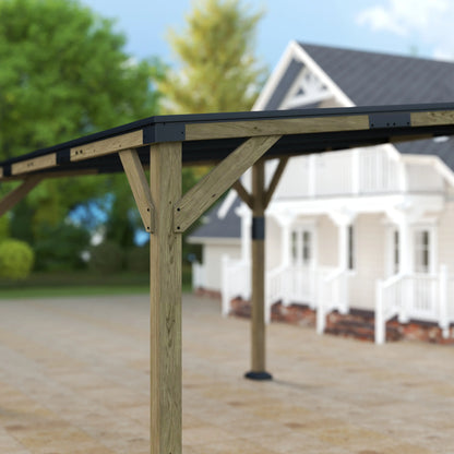14' x 10' Galvanized Steel Hardtop Gazebo, Dark Grey Pergolas at Gallery Canada