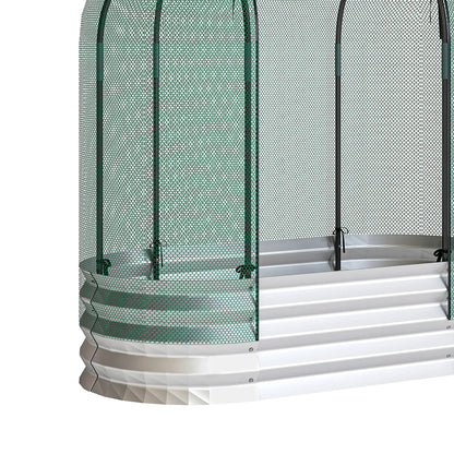 Galvanized Raised Garden Bed, Crop Cage Net Cover, Outdoor Planter Box Raised Garden Beds at Gallery Canada