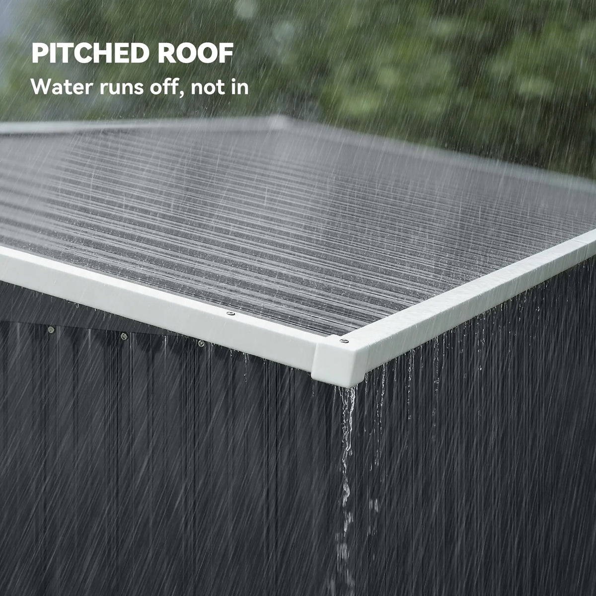 7.5' x 4.3' Outdoor Storage Shed, Waterproof Metal Garden Shed, Dark Grey