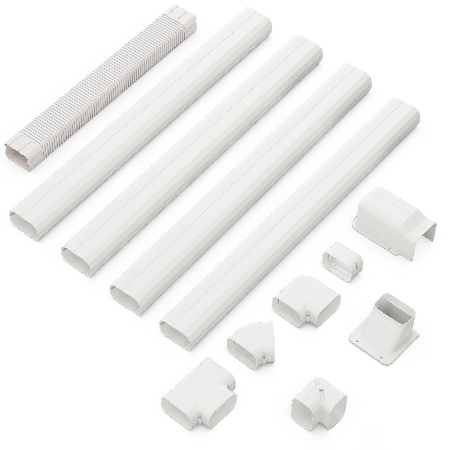4 Inches W Mini PVC Cover Kit, 16.5ft, White Mini Split AC Parts & Accessories White at Gallery Canada