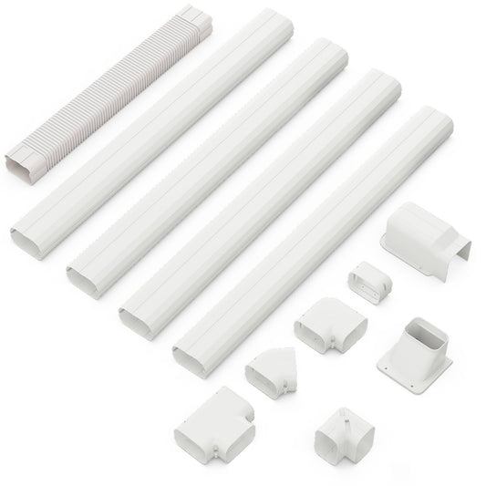 4 Inches W Mini PVC Cover Kit, 16.5ft, White Mini Split AC Parts & Accessories White at Gallery Canada