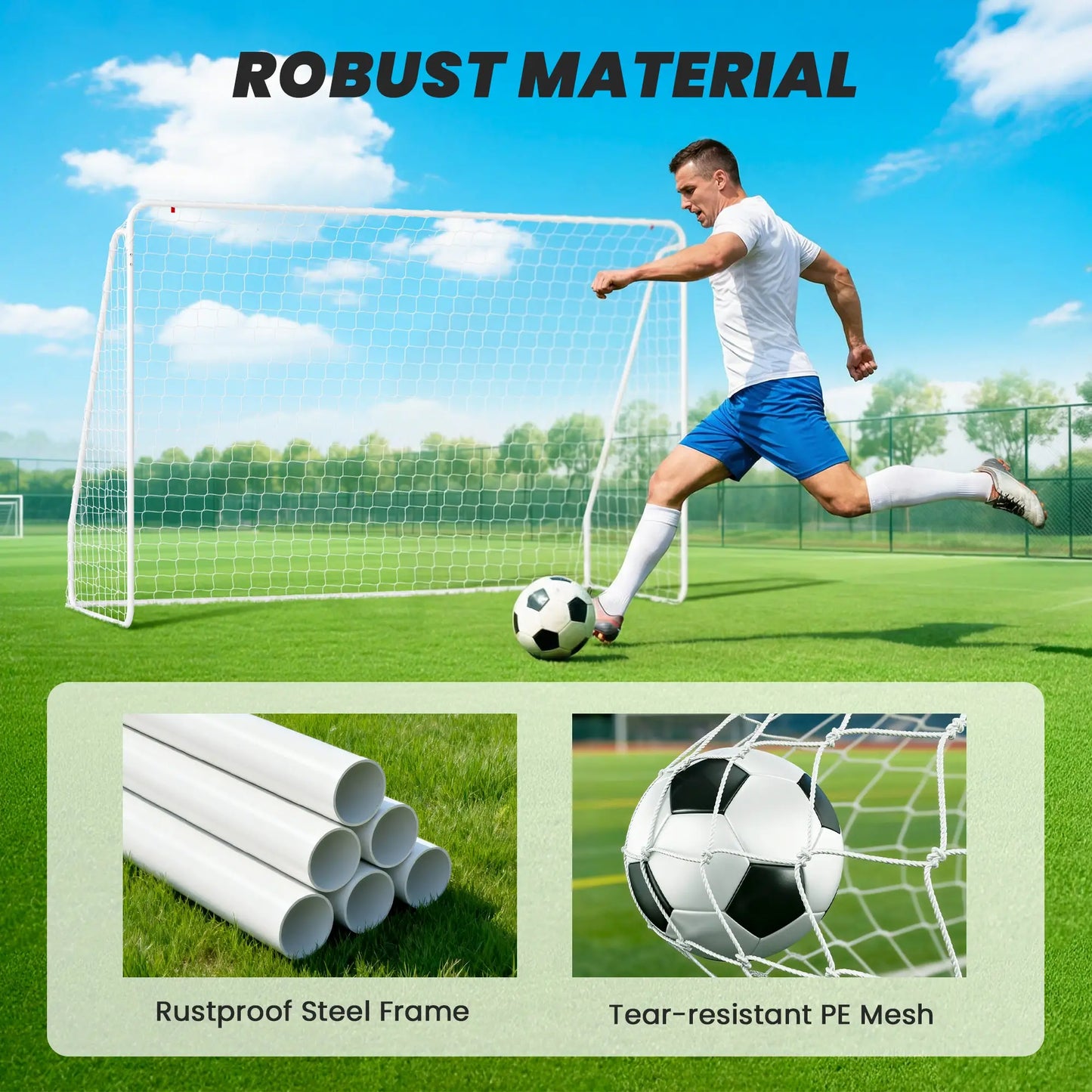 Soccer Goal, Soccer Net, 10 x 4 ft, White Soccer at Gallery Canada