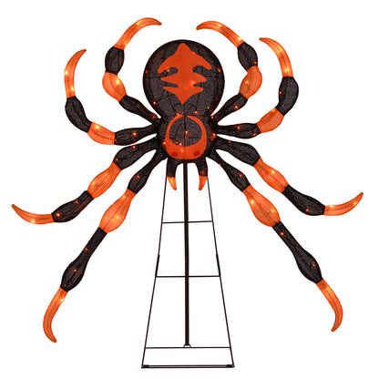 52 Inch Halloween Spider Decoration with 16 Flickering Warm White LEDs Halloween at Gallery Canada