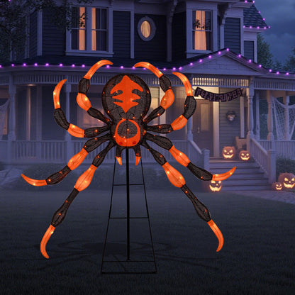 52 Inch Halloween Spider Decoration with 16 Flickering Warm White LEDs Halloween at Gallery Canada