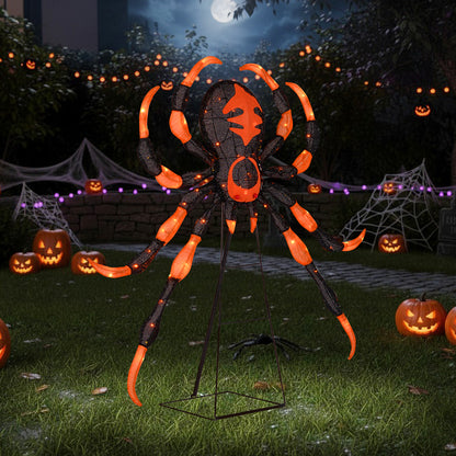 52 Inch Halloween Spider Decoration with 16 Flickering Warm White LEDs Halloween at Gallery Canada