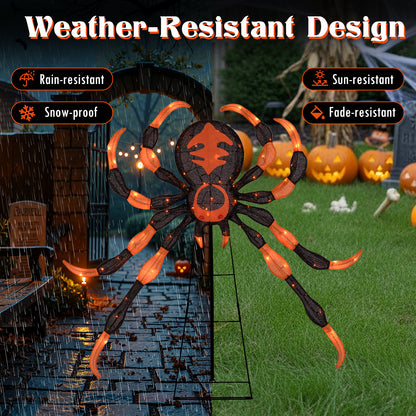 52 Inch Halloween Spider Decoration with 16 Flickering Warm White LEDs Halloween at Gallery Canada