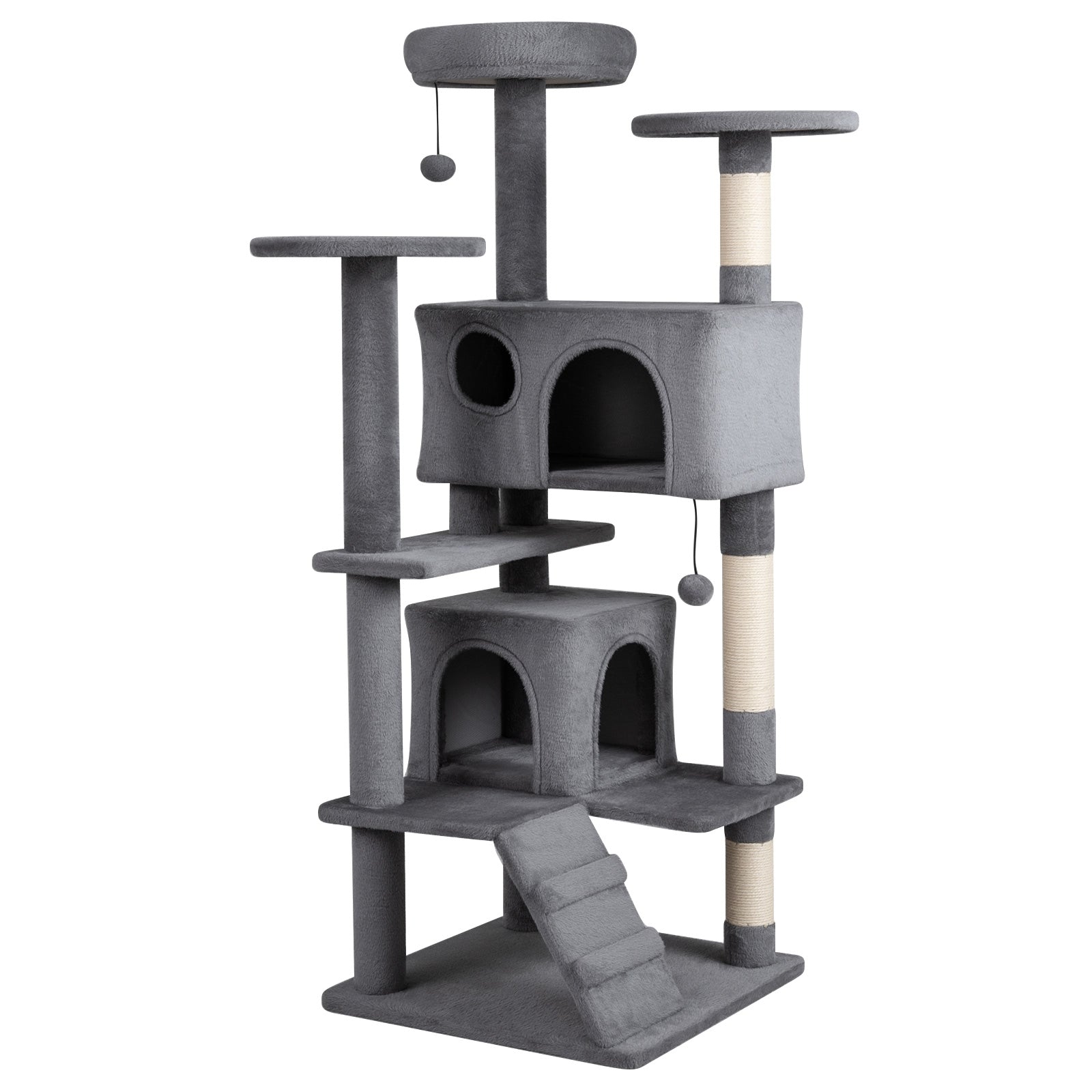 52 Inch Cat Tree Tower For Indoor Cats, Light Gray Cat Trees Condos & Scratchers at Gallery Canada