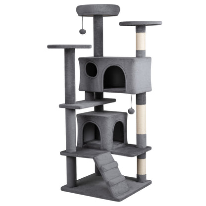 52 Inch Cat Tree Tower For Indoor Cats, Light Gray Cat Trees Condos & Scratchers at Gallery Canada