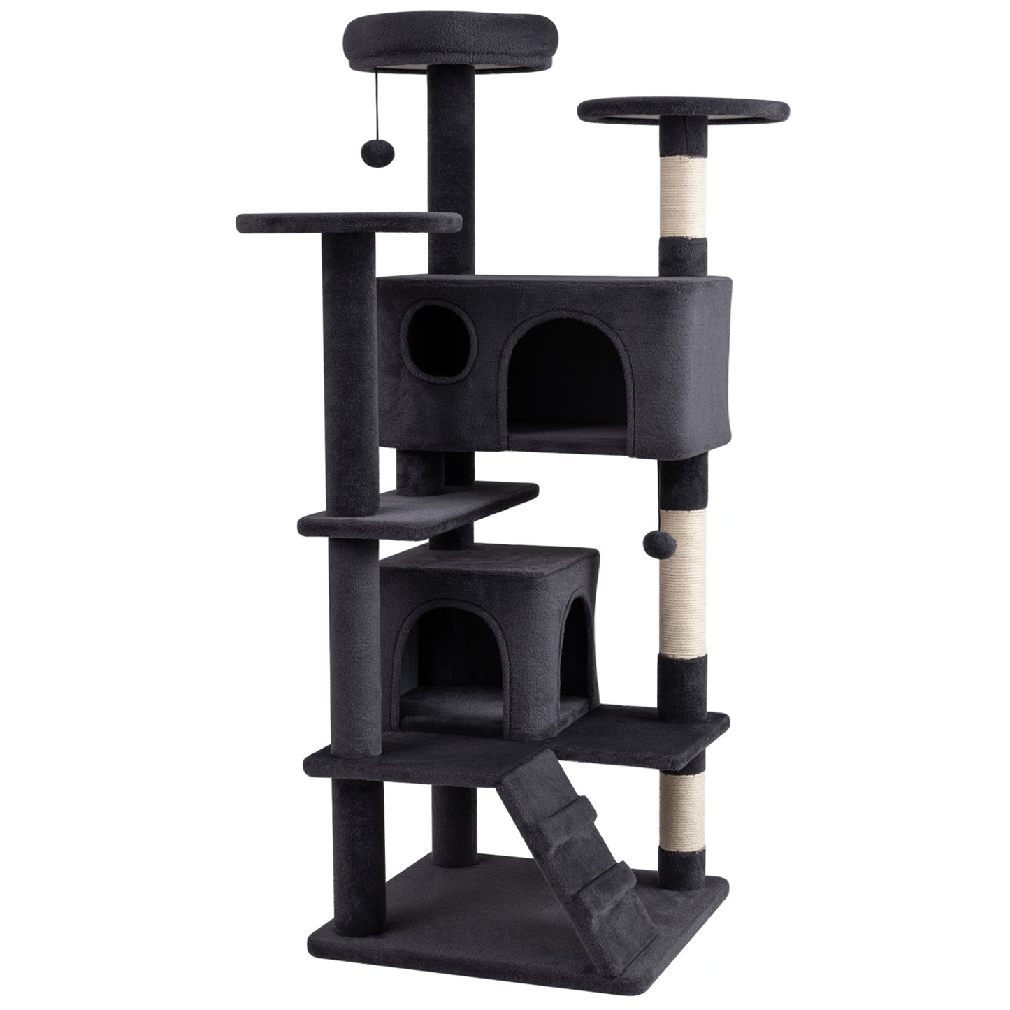 52 Inch Cat Tree Tower For Indoor Cats, Dark Gray Cat Trees Condos & Scratchers Dark Gray at Gallery Canada