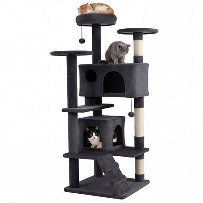 52 Inch Cat Tree Tower For Indoor Cats, Dark Gray Cat Trees Condos & Scratchers at Gallery Canada