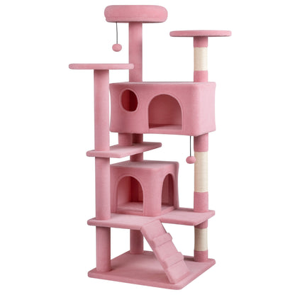 52 Inch Cat Tree Tower For Indoor Cats, Pink Cat Trees Condos & Scratchers at Gallery Canada
