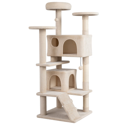 52 Inch Tall Cat Tree Tower, Indoor Cats, Beige Cat Trees Condos & Scratchers at Gallery Canada