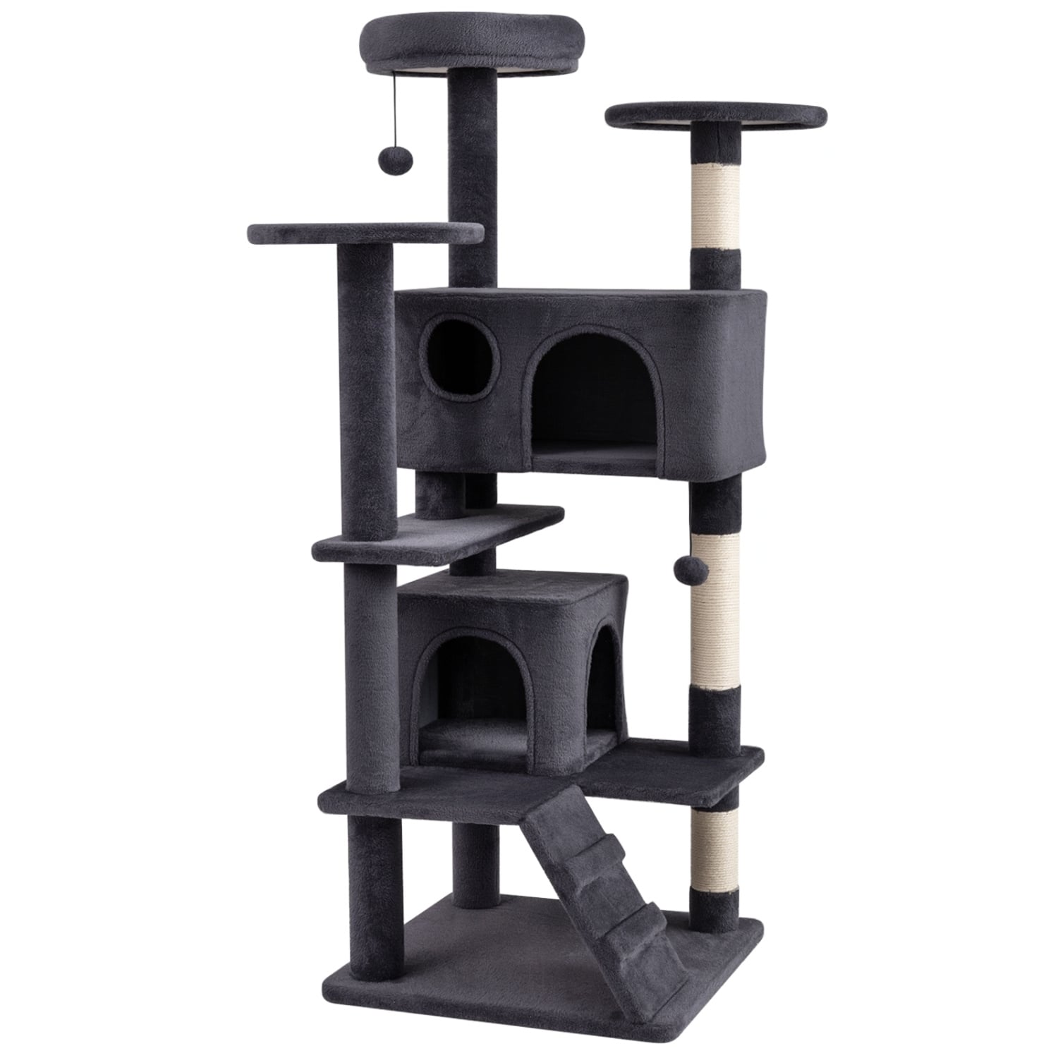 52 Inch Cat Tree Tower For Indoor Cats, Dark Gray Cat Trees Condos & Scratchers at Gallery Canada