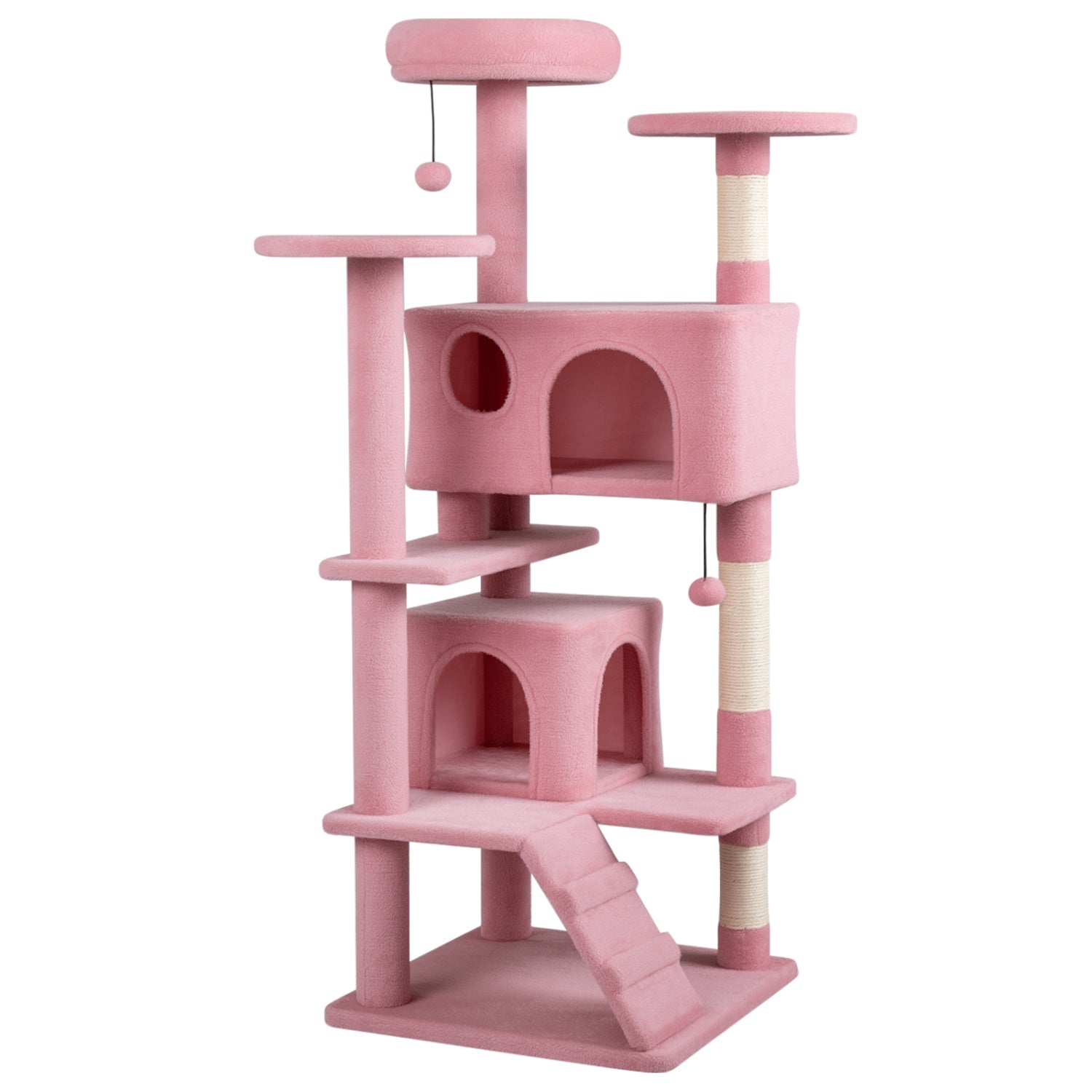 52 Inch Cat Tree Tower For Indoor Cats, Pink Cat Trees Condos & Scratchers at Gallery Canada