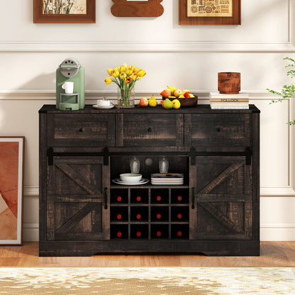 52" Wine Bar Cabinet with LED Lights, Oak Sideboards Cabinets & Buffets at Gallery Canada