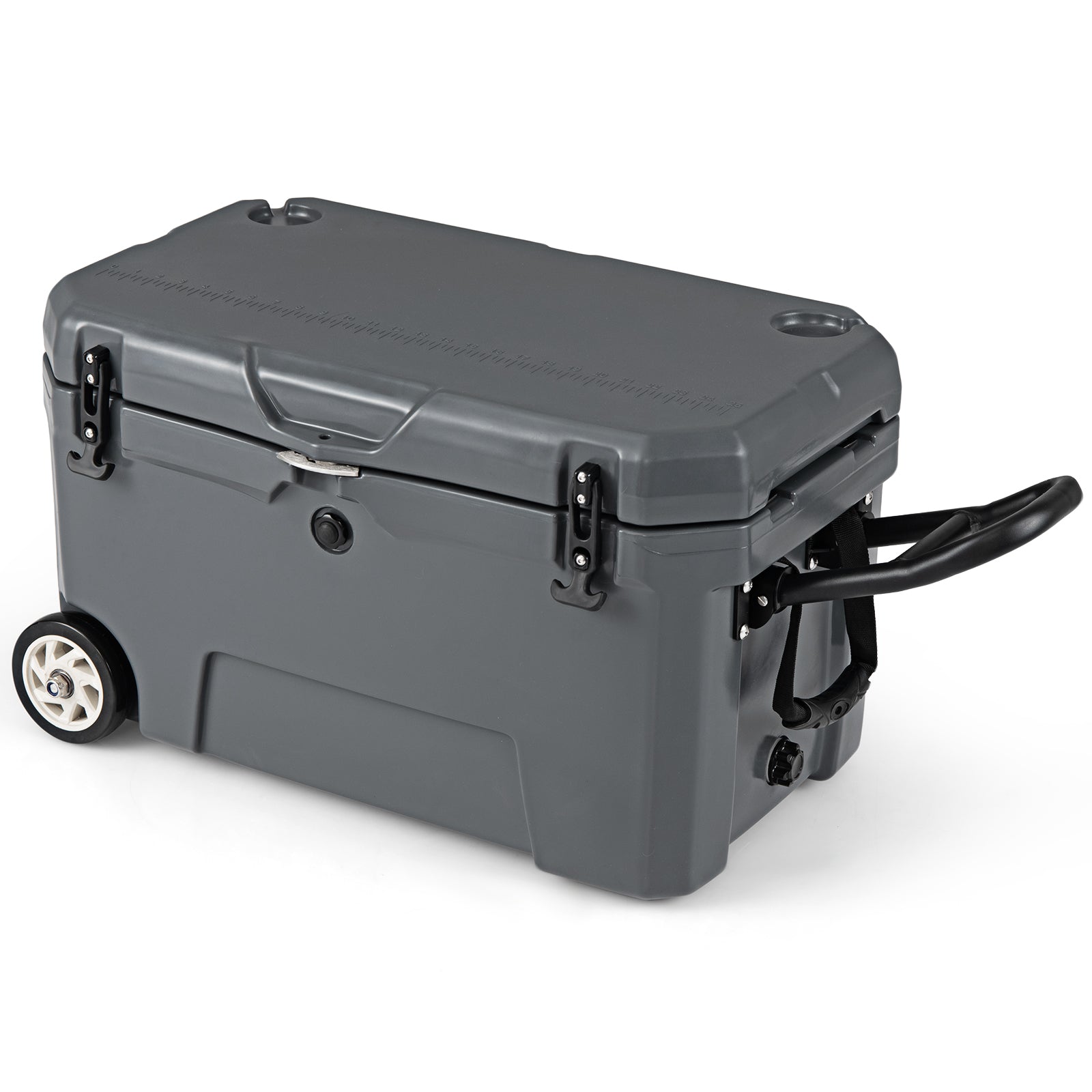 52 Quart Portable Hard Cooler with 6-Day Ice Retention and Wheels, Gray Coolers Gray at Gallery Canada