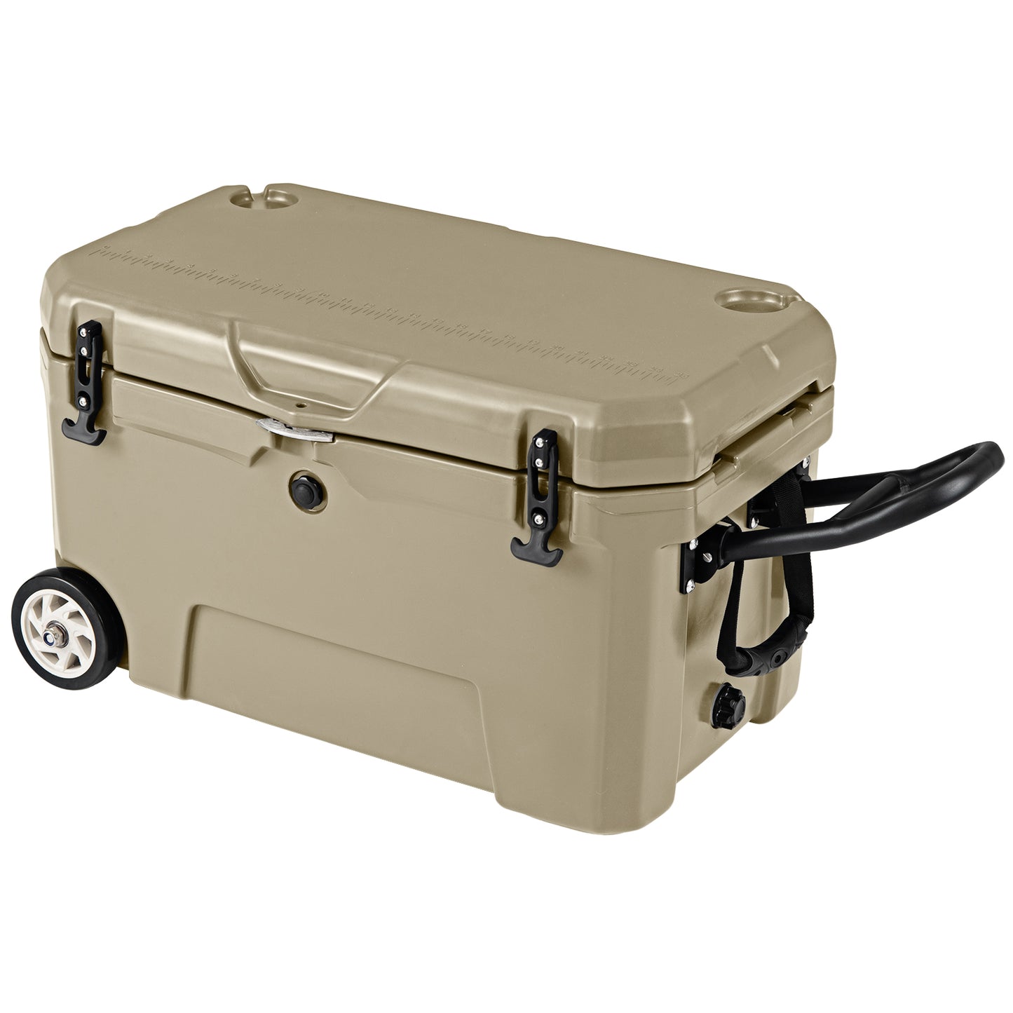 52 Quart Portable Hard Cooler with 6-Day Ice Retention and Wheels, Khaki Coolers at Gallery Canada