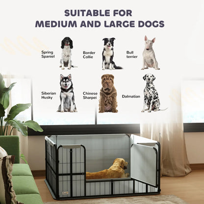 4 Panel Dog Whelping Box, Washable Pee Pad, For M L Dogs, 48" x 48" x 23.6" Scooters at Gallery Canada