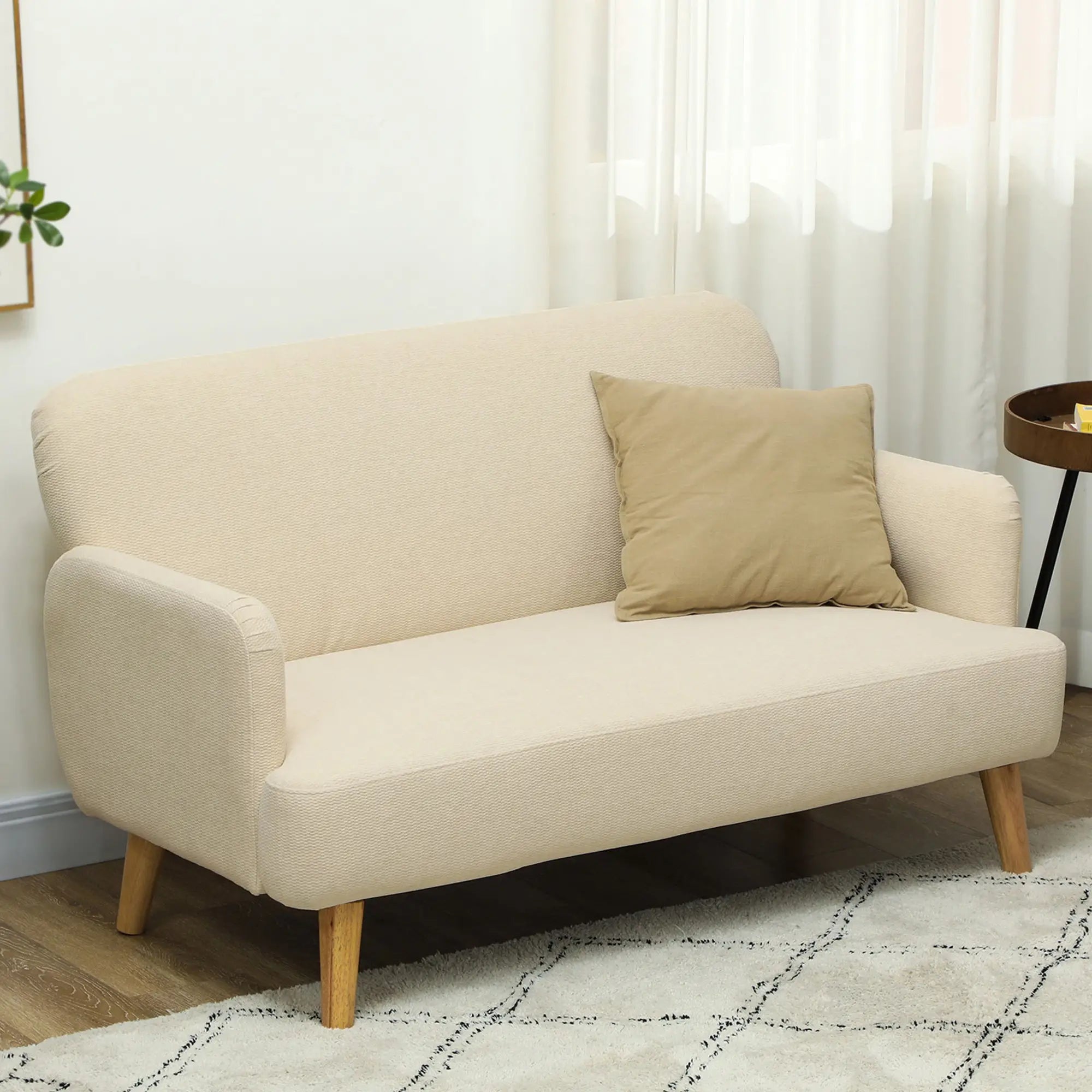Velvet Fabric 2 Seater Sofa, Small Loveseat 8.3