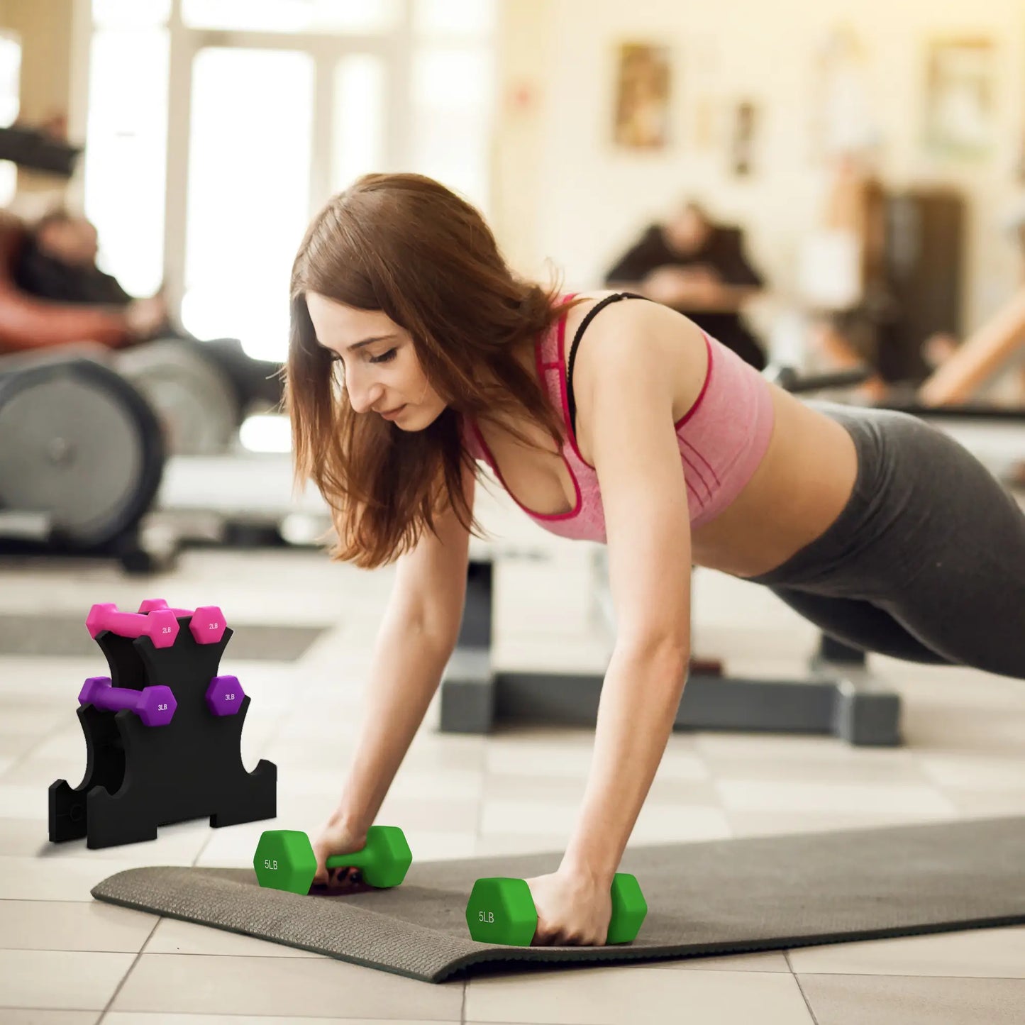 2 x 2 lbs., 2 x 3 lbs., 2 x 5 lbs. Dumbbells Set, Hand Weights for Gym Dumbbells & Barbells at Gallery Canada