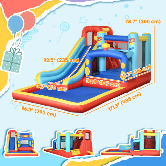 Inflatable Bounce House, 14.3 x 8FT, 4 in 1 With Slide, Climbing Wall Inflatables at Gallery Canada