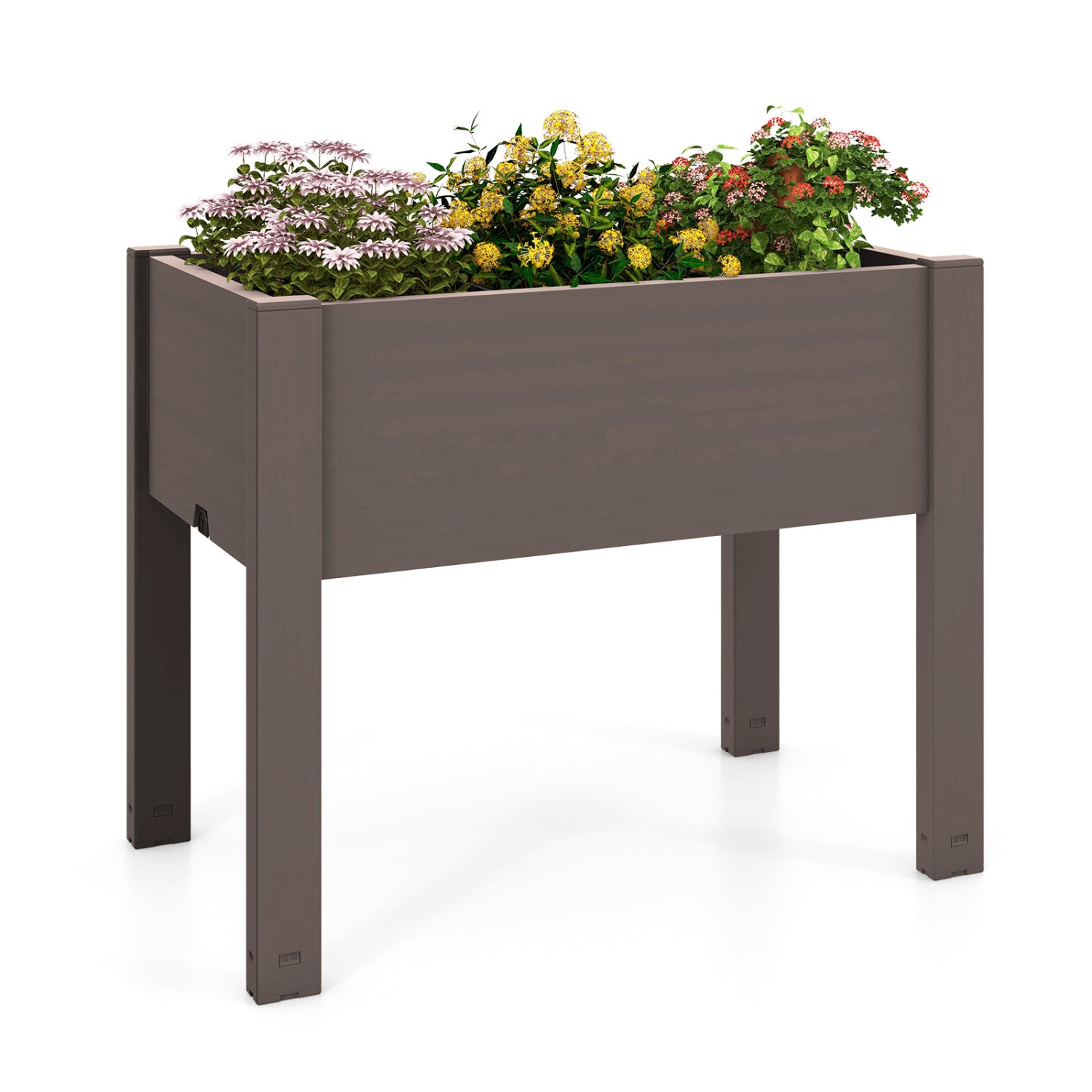 53L Raised Bed Grow Box, Self-Watering Planter, Water Level Monitor, Coffee Raised Garden Beds Coffee at Gallery Canada