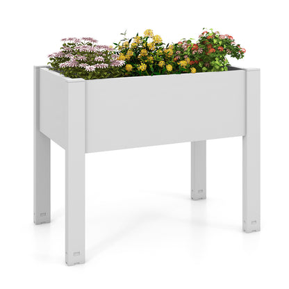 53L Raised Bed Grow Box, Self-Watering Planter Stand, Water Level Monitor, White Raised Garden Beds at Gallery Canada