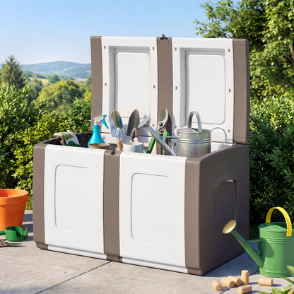 53 Gallon Patio Container, Lockable Lid, Beige Garden Tools at Gallery Canada