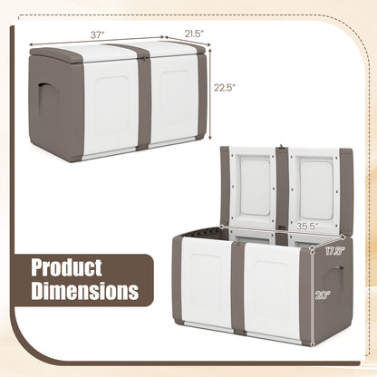 53 Gallon Patio Container, Lockable Lid, Beige Garden Tools at Gallery Canada