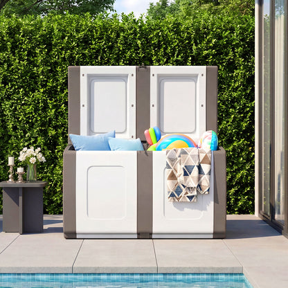 53 Gallon Patio Container, Lockable Lid, Beige Garden Tools at Gallery Canada