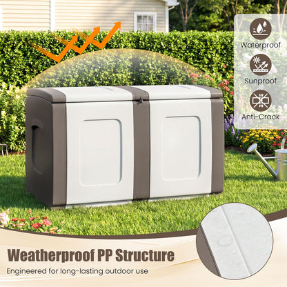 53 Gallon Patio Container, Lockable Lid, Beige Garden Tools at Gallery Canada