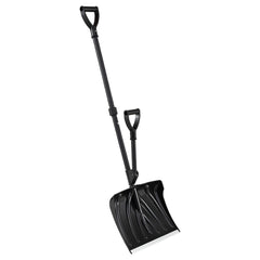 53 Inch Snow Shovel with Assist Handle for Driveway Car Garage Camping, Black