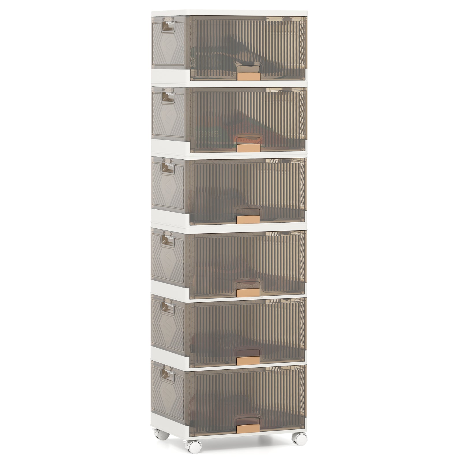 Stackable Storage Bins, 6 Cube, Detachable Wheels, White Shoe Racks & Storage Benches at Gallery Canada