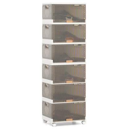 Stackable Storage Bins, 6 Cube, Detachable Wheels, White Shoe Racks & Storage Benches at Gallery Canada