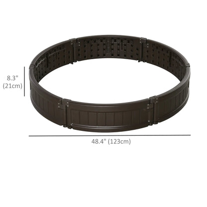48" Round Raise Garden Bed Kit, Planter Box for Flowers Herbs Vegetables, Brown Galvanized Planter Boxes at Gallery Canada