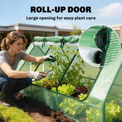 Portable Mini Greenhouse, Mesh Windows, 94.5" x 35.4" x 35.4", Green Mini Greenhouses at Gallery Canada