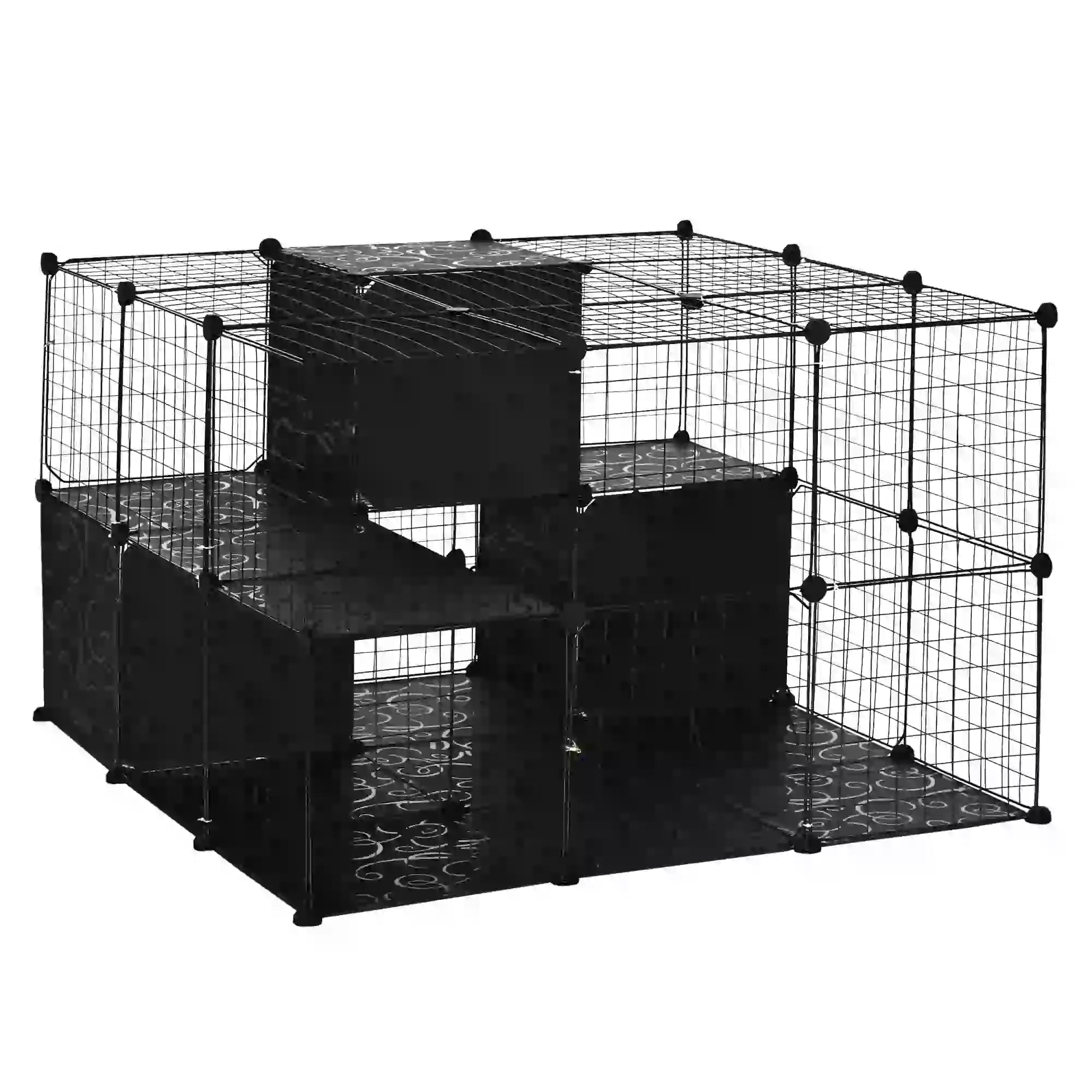 56 Panels Pet Playpen, Small Animal Cage for Rabbit Houses & Habitats at Gallery Canada
