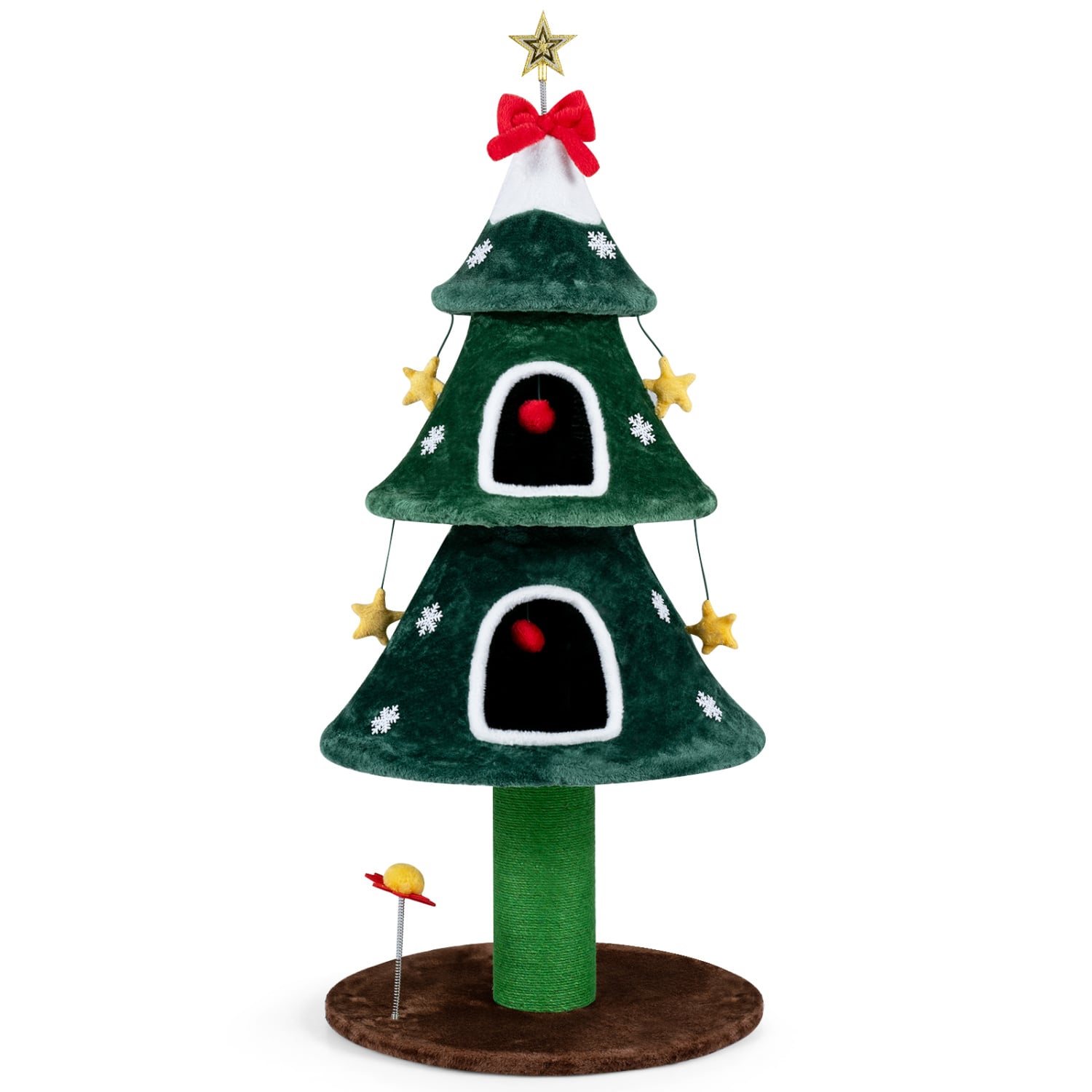 54 Inch Christmas Cat Tree, 2 Private Condos, Green Cat Trees Condos & Scratchers at Gallery Canada