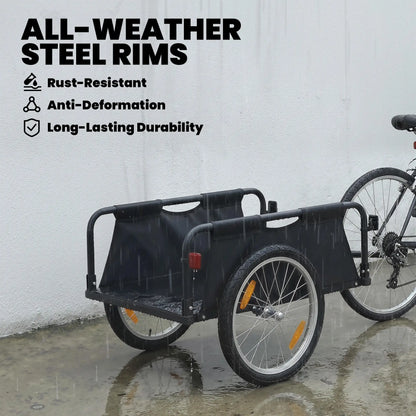Bike Cargo Trailer, 16" Pneumatic Wheels, Red Flag, Red Bike Cargo Trailers at Gallery Canada