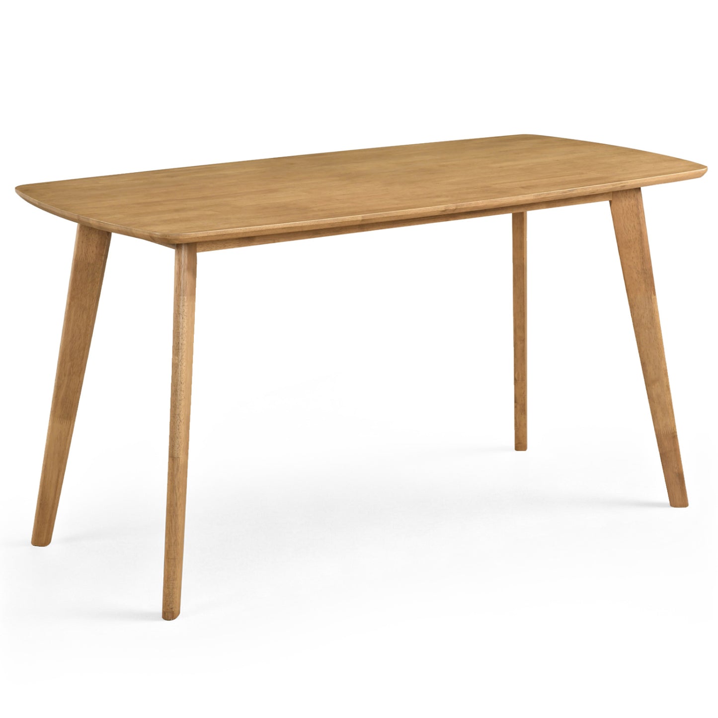 55" Solid Wood Dining Table for 4-6, Natural