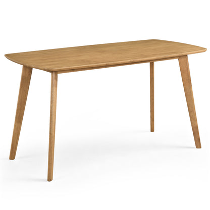 55" Solid Wood Dining Table for 4-6, Natural