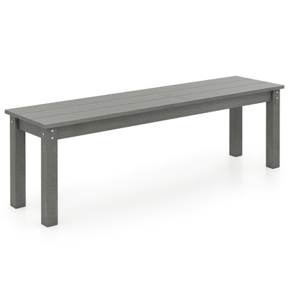 55" HDPE Outdoor Bench 2-3 People Weatherproof Backless Patio Garden Bench, Gray Outdoor Benches at Gallery Canada