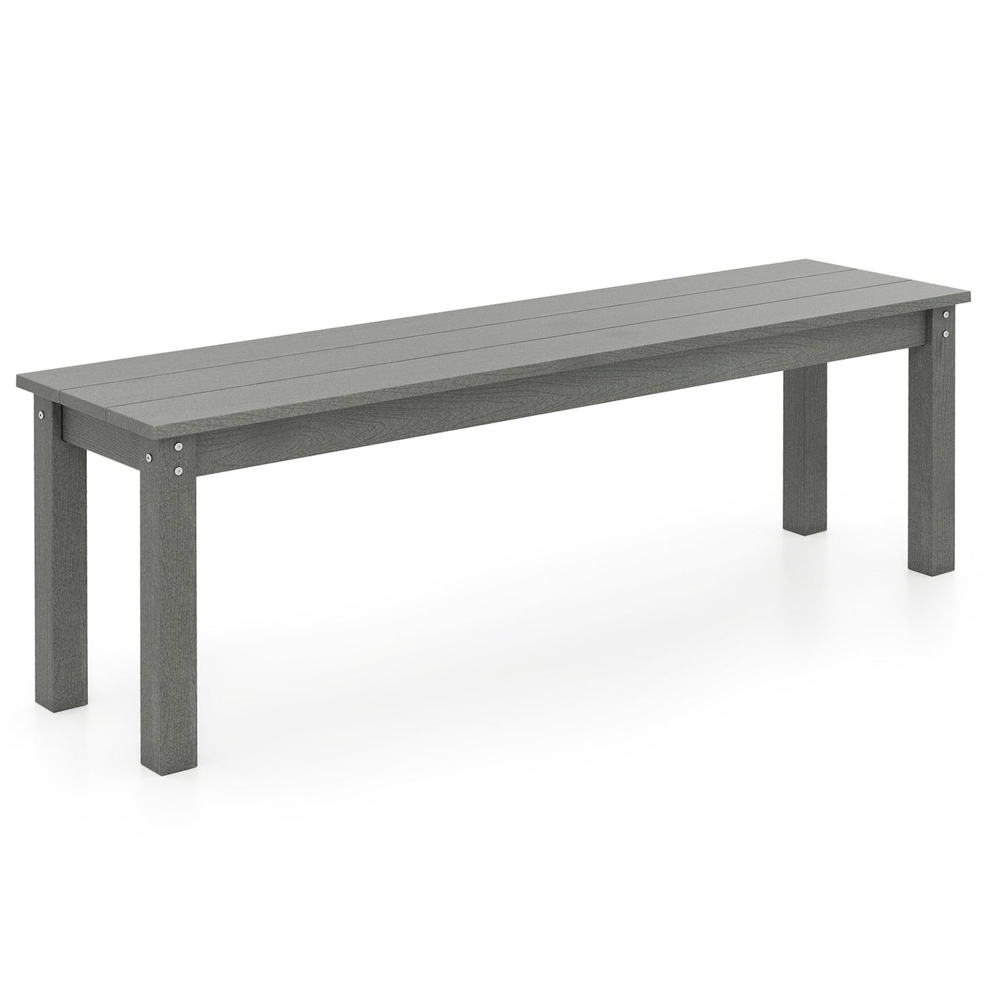 55" HDPE Outdoor Bench, 2-3 Person Weatherproof, Gray Outdoor Benches at Gallery Canada